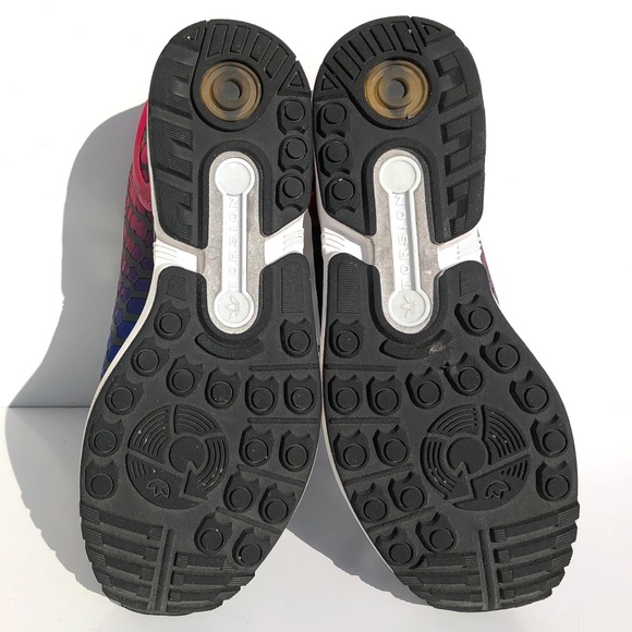 Adidas Running Shoe Women 8.5 ZX Flux Xeno 2015 Negative Collection in Blue Red - Picture 11 of 11